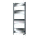 Zennor - Anthracite Dual Fuel Towel Rail H1400mm x W600mm Standard - Curved