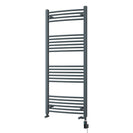 Zennor - Anthracite Dual Fuel Towel Rail H1400mm x W600mm Thermostatic WIFI - Curved