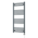 Zennor - Anthracite Electric Towel Rail H1400mm x W600mm Curved 700w Thermostatic