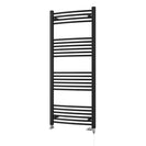 Zennor - Black Dual Fuel Towel Rail H1400mm x W600mm Standard - Curved