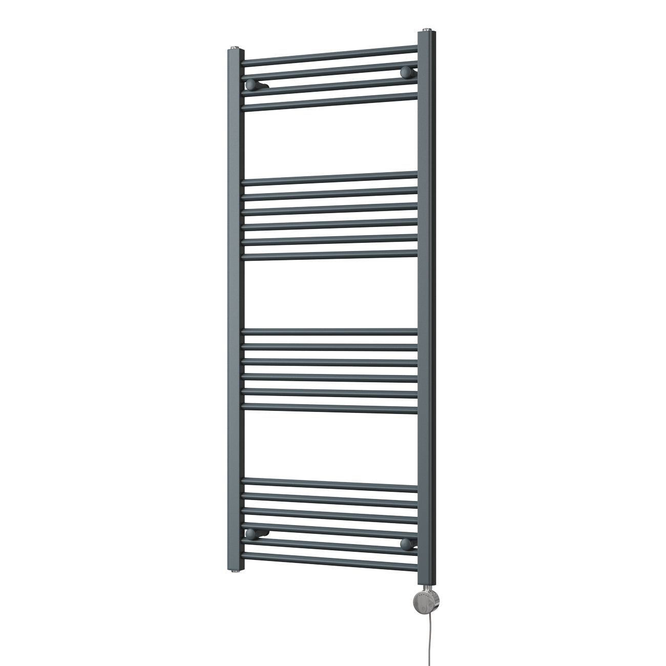 Zennor - Anthracite Electric Towel Rail H1400mm x W600mm Straight 600w Thermostatic