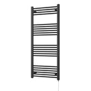Zennor - Black Electric Towel Rail H1400mm x W600mm Straight 700w Standard