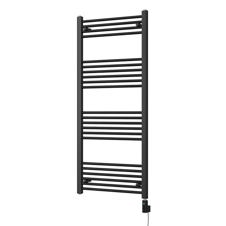 Zennor - Black Electric Towel Rail H1400mm x W600mm Straight 700w Thermostatic WIFI