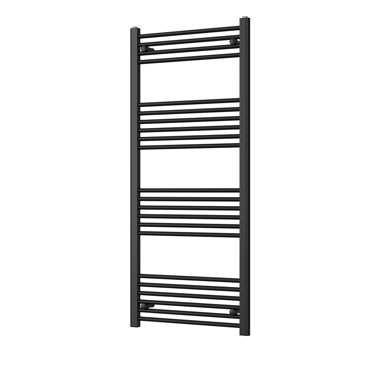 Zennor - Black Heated Towel Rail - H1400mm x W600mm - Straight