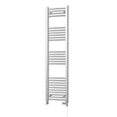 Zennor - Chrome Dual Fuel Towel Rail H1600mm x W400mm Standard - Curved