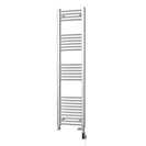 Zennor - Chrome Dual Fuel Towel Rail H1600mm x W400mm Thermostatic WIFI - Curved