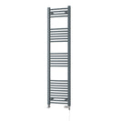 Zennor - Anthracite Dual Fuel Towel Rail H1600mm x W400mm Standard - Curved