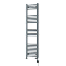 Zennor - Anthracite Dual Fuel Towel Rail H1600mm x W400mm Thermostatic WIFI - Curved