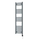 Zennor - Anthracite Electric Towel Rail H1600mm x W400mm Curved 500w Thermostatic WIFI