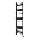 Zennor - Black Electric Towel Rail H1600mm x W400mm Curved 600w Thermostatic WIFI