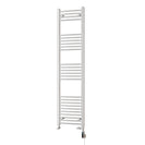 Zennor - White Dual Fuel Towel Rail H1600mm x W400mm Thermostatic WIFI - Curved