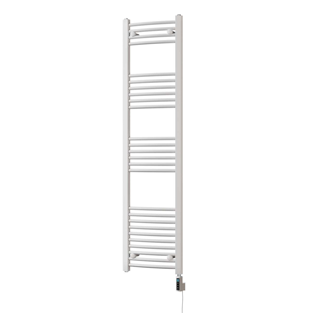 Zennor - White Electric Towel Rail H1600mm x W400mm Curved 600w Thermostatic WIFI