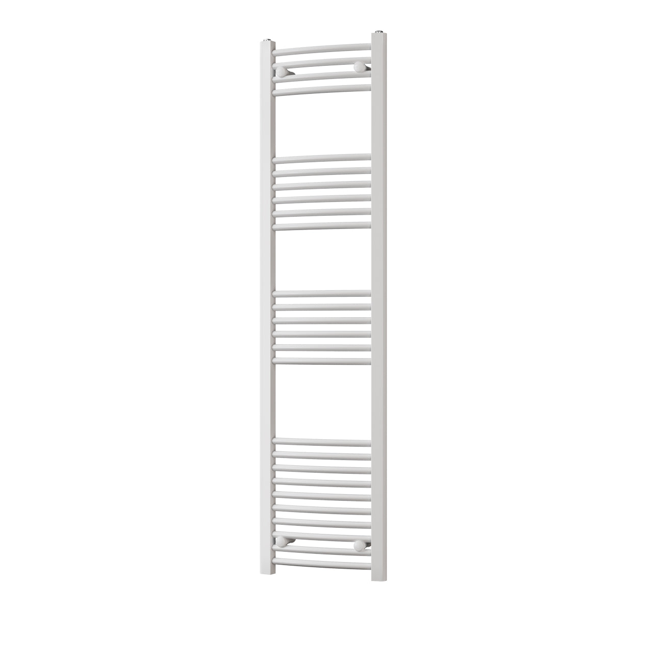 Zennor - White Heated Towel Rail - H1600mm x W400mm - Curved