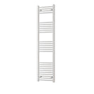 Zennor - White Heated Towel Rail - H1600mm x W400mm - Curved