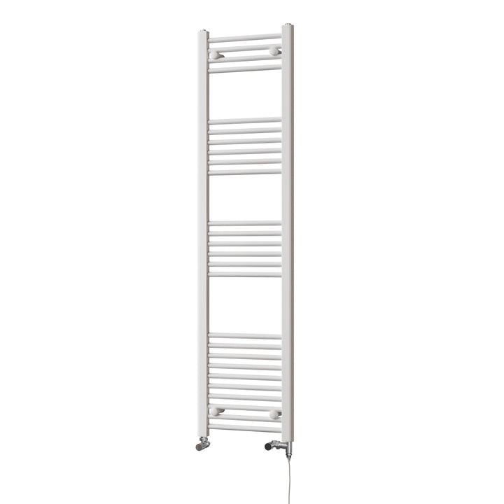 Zennor - White Dual Fuel Towel Rail H1600mm x W400mm Standard - Straight
