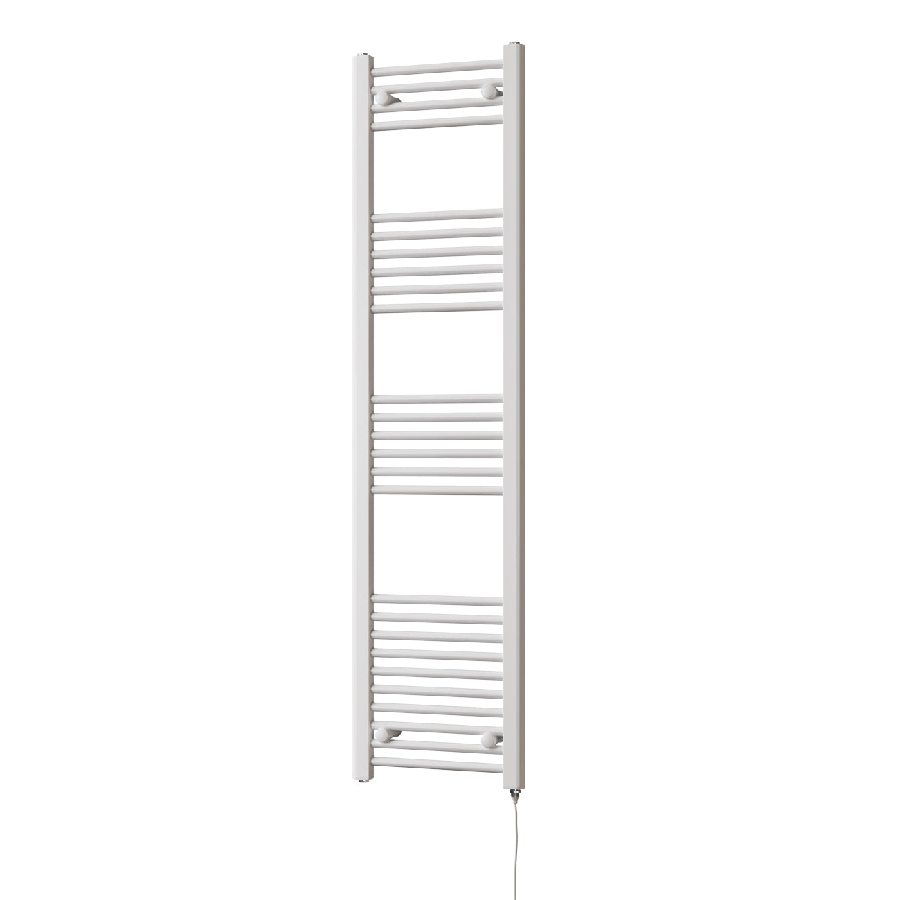 Zennor - White Electric Towel Rail H1600mm x W400mm Straight 500w Standard