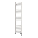 Zennor - White Dual Fuel Towel Rail H1600mm x W400mm Thermostatic - Straight