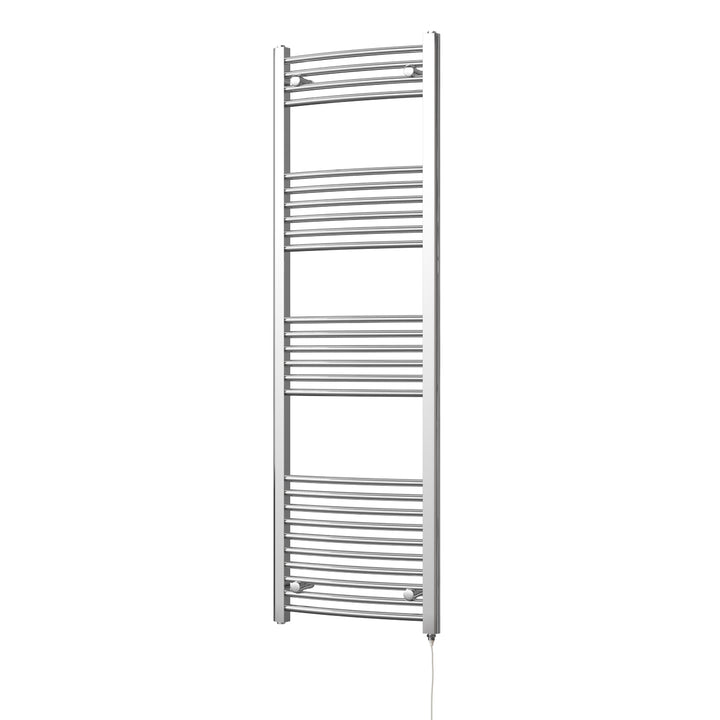 Zennor - Chrome Electric Towel Rail H1600mm x W500mm Curved 400w Standard
