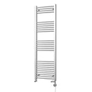 Zennor - Chrome Dual Fuel Towel Rail H1600mm x W500mm Thermostatic - Curved