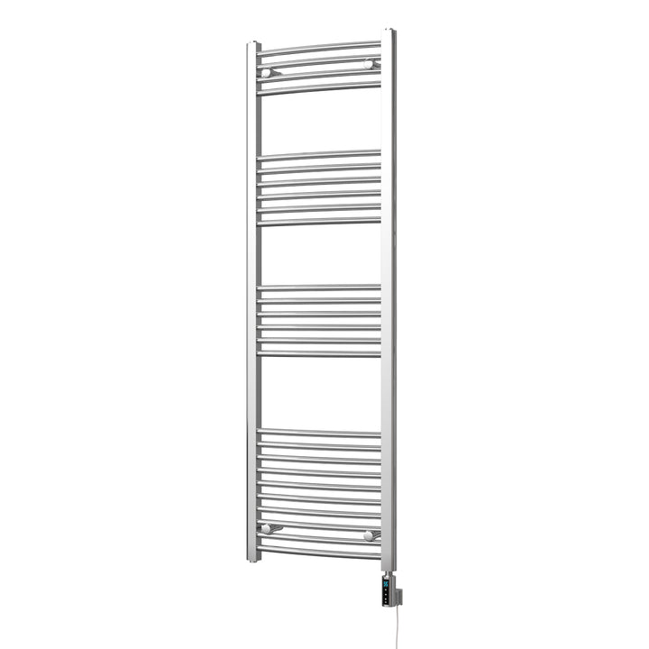 Zennor - Chrome Electric Towel Rail H1600mm x W500mm Curved 300w Thermostatic WIFI