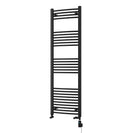 Zennor - Black Dual Fuel Towel Rail H1600mm x W500mm Thermostatic WIFI - Curved