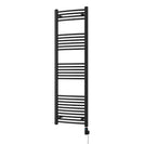 Zennor - Black Electric Towel Rail H1600mm x W500mm Curved 600w Thermostatic WIFI