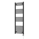 Zennor - Black Electric Towel Rail H1600mm x W500mm Curved 600w Thermostatic