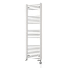 Zennor - White Dual Fuel Towel Rail H1600mm x W500mm Thermostatic - Curved