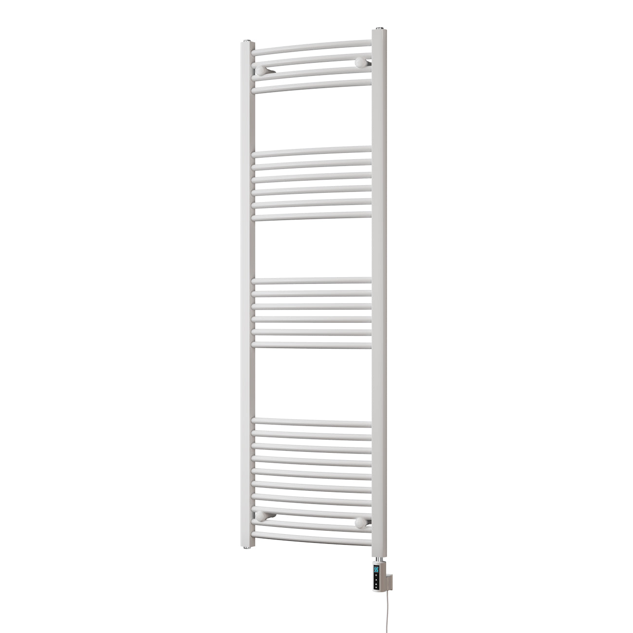 Zennor - White Electric Towel Rail H1600mm x W500mm Curved 600w Thermostatic WIFI