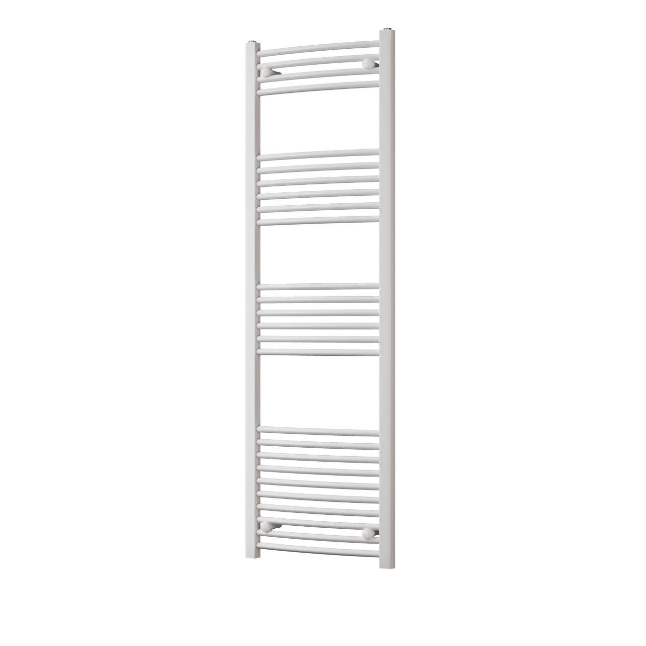 Zennor - White Heated Towel Rail - H1600mm x W500mm - Curved