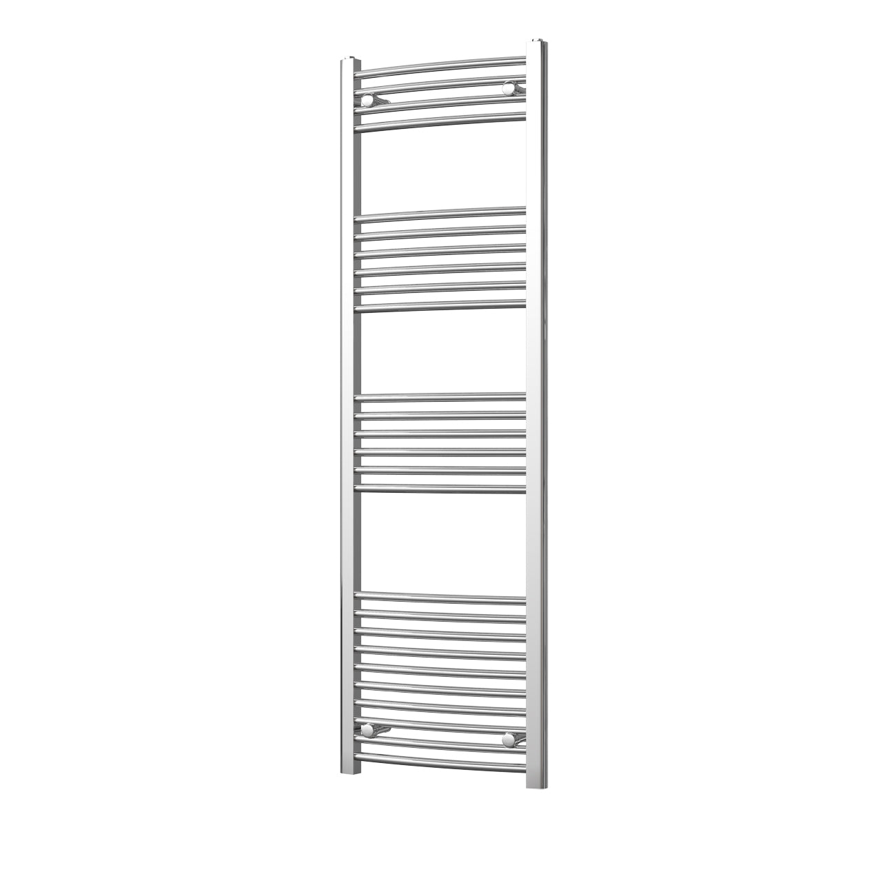 Zennor - Chrome Heated Towel Rail - H1600mm x W500mm - Curved