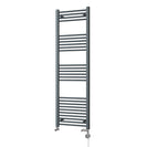 Zennor - Anthracite Dual Fuel Towel Rail H1600mm x W500mm Thermostatic - Straight