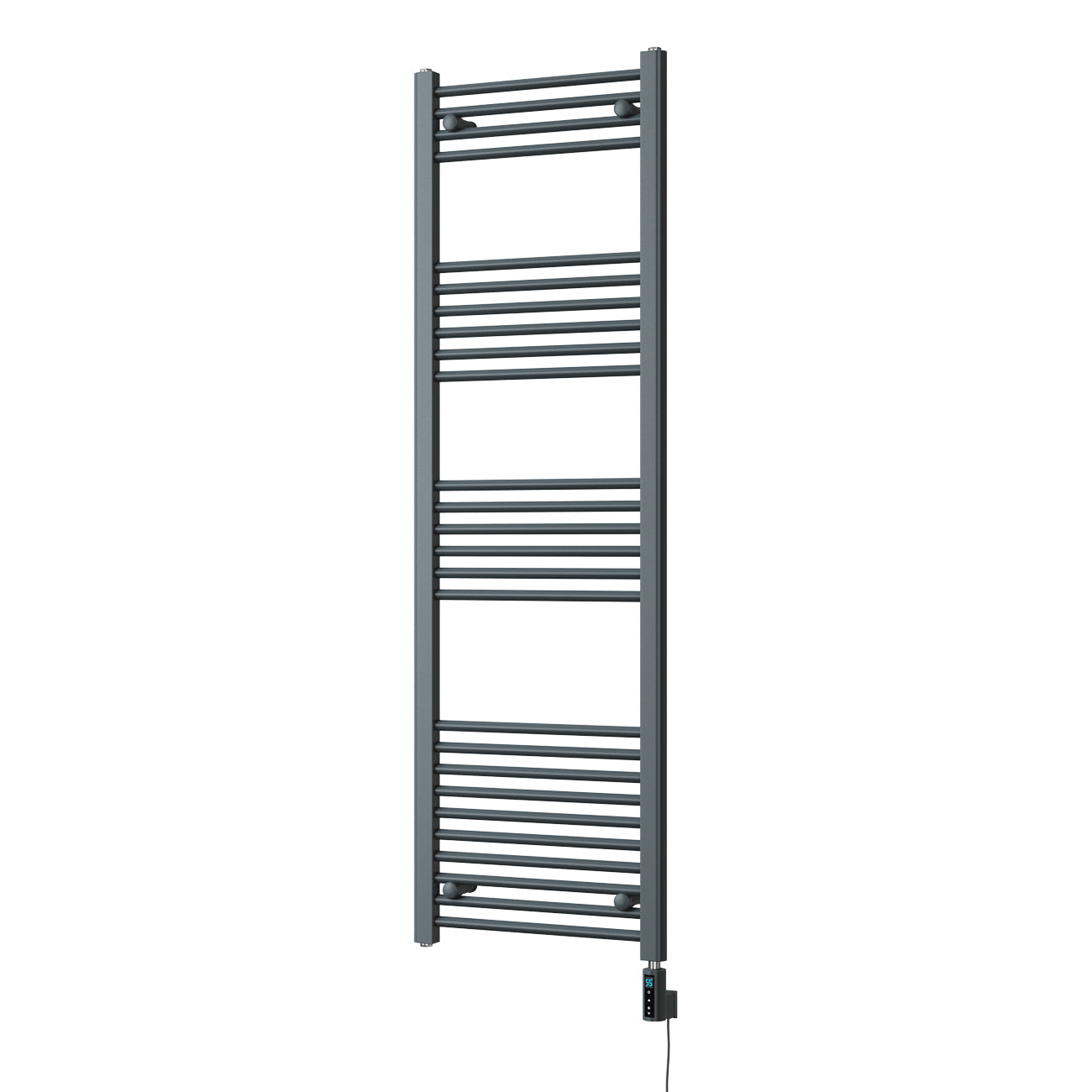 Zennor - Anthracite Electric Towel Rail H1600mm x W500mm Straight 600w Thermostatic WIFI