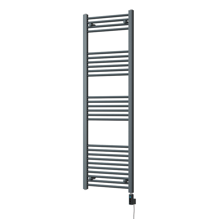 Zennor - Anthracite Electric Towel Rail H1600mm x W500mm Straight 600w Thermostatic WIFI