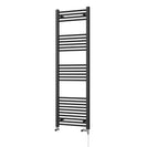 Zennor - Black Dual Fuel Towel Rail H1600mm x W500mm Standard - Straight
