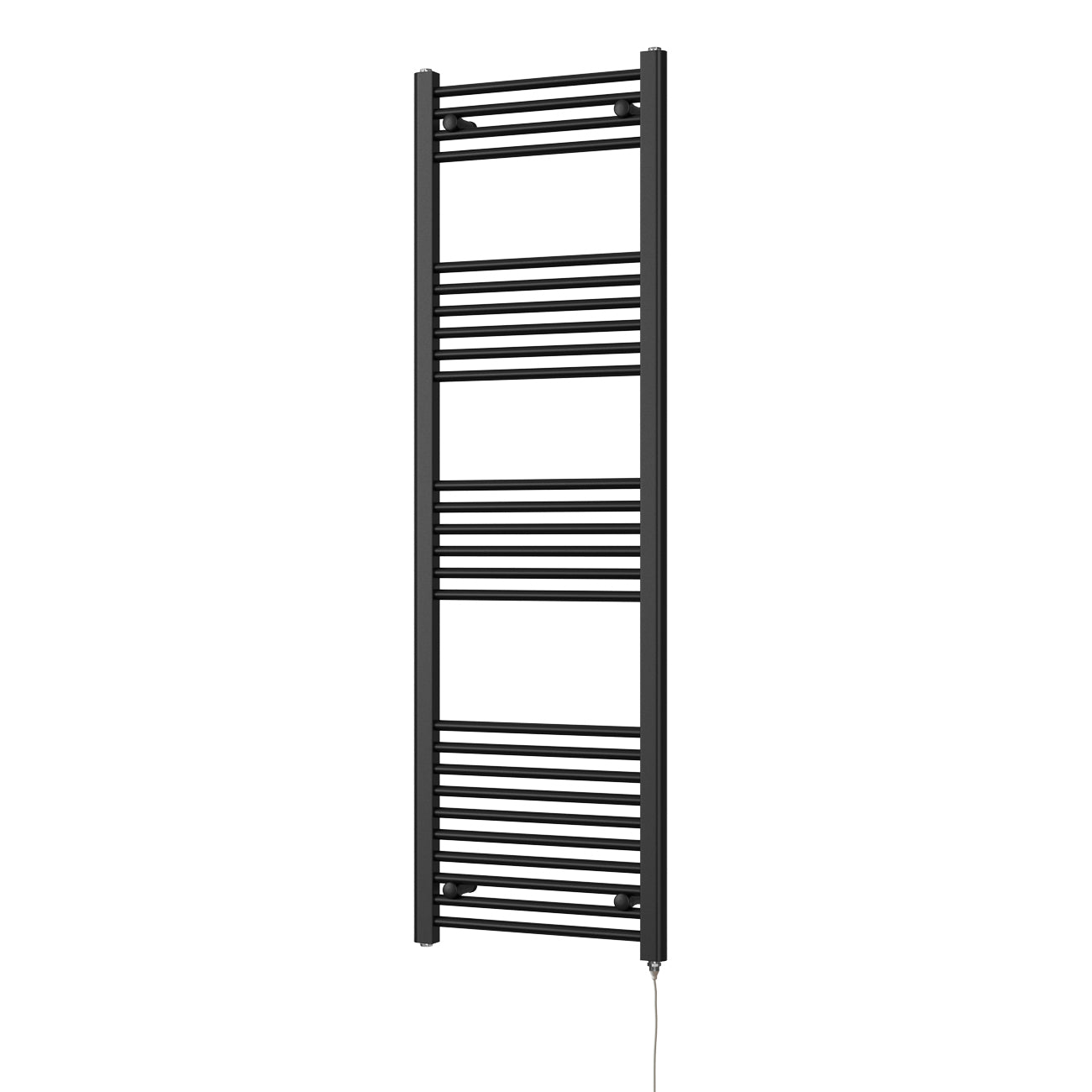 Zennor - Black Electric Towel Rail H1600mm x W500mm Straight 600w Standard