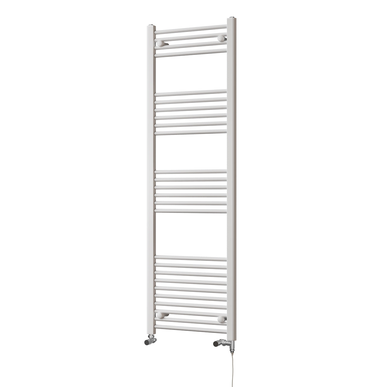 Zennor - White Dual Fuel Towel Rail H1600mm x W500mm Standard - Straight