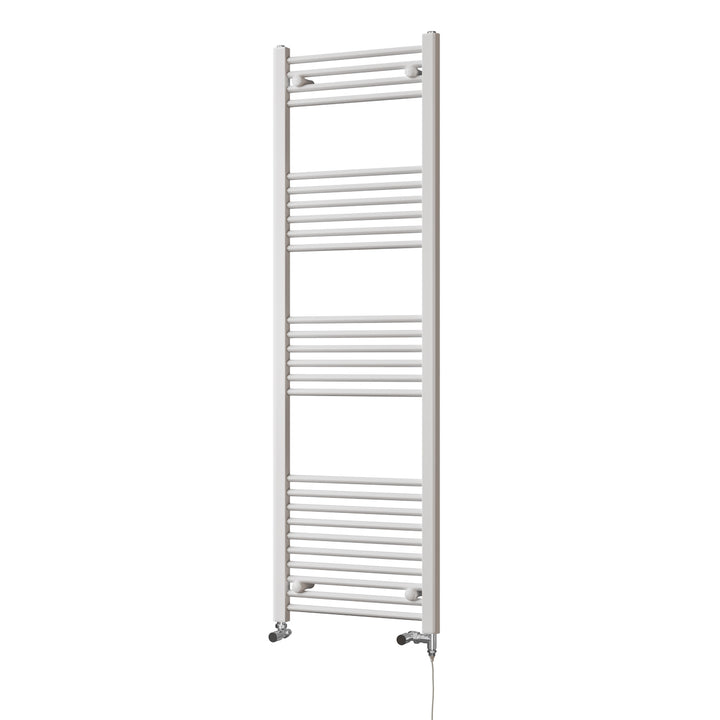Zennor - White Dual Fuel Towel Rail H1600mm x W500mm Standard - Straight