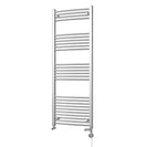 Zennor - Chrome Dual Fuel Towel Rail H1600mm x W600mm Thermostatic - Curved