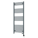 Zennor - Anthracite Dual Fuel Towel Rail H1600mm x W600mm Thermostatic WIFI - Curved