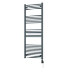 Zennor - Anthracite Electric Towel Rail H1600mm x W600mm Curved 900w Thermostatic WIFI