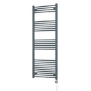 Zennor - Anthracite Electric Towel Rail H1600mm x W600mm Curved 800w Thermostatic