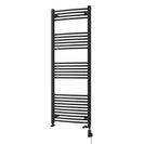 Zennor - Black Dual Fuel Towel Rail H1600mm x W600mm Thermostatic WIFI - Curved