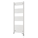 Zennor - White Dual Fuel Towel Rail H1600mm x W600mm Thermostatic - Curved