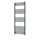 Zennor - Anthracite Heated Towel Rail - H1600mm x W600mm - Straight