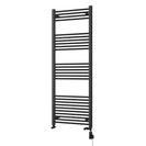 Zennor - Black Dual Fuel Towel Rail H1600mm x W600mm Thermostatic WIFI - Straight