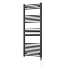 Zennor - Black Electric Towel Rail H1600mm x W600mm Straight 800w Thermostatic