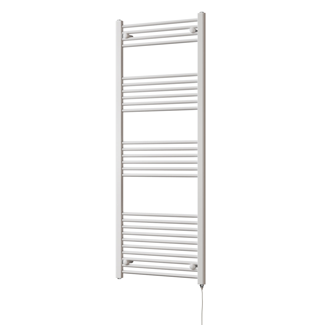 Zennor - White Electric Towel Rail H1600mm x W600mm Straight 800w Standard