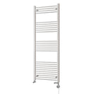Zennor - White Dual Fuel Towel Rail H1600mm x W600mm Thermostatic - Straight