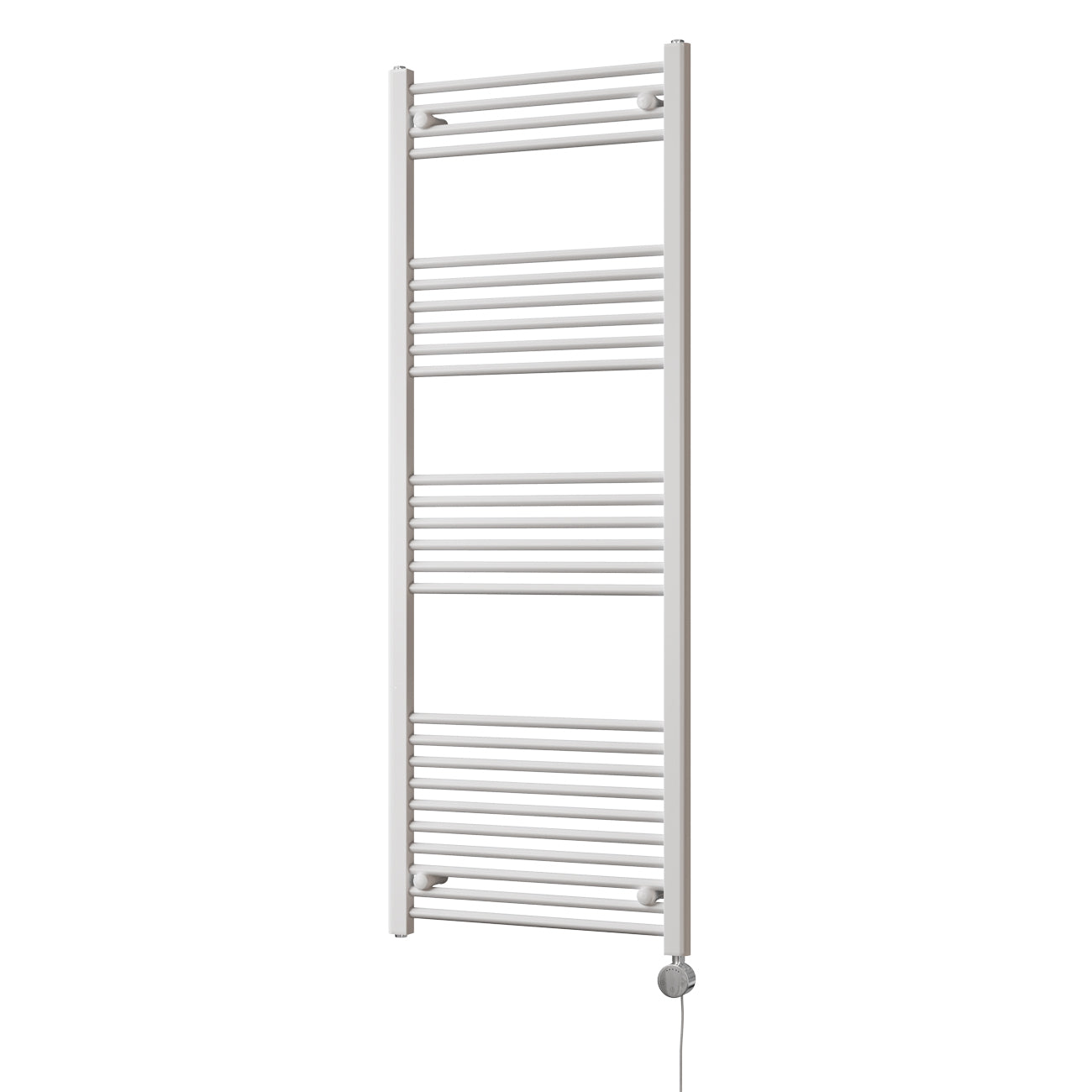Zennor - White Electric Towel Rail H1600mm x W600mm Straight 800w Thermostatic